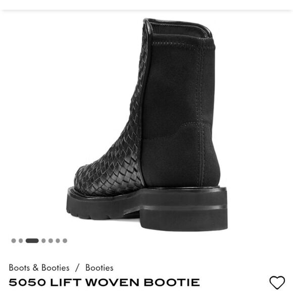 Stuart Weitzman 5050 Lift Woven Leather Bootie - Picture 3 of 8